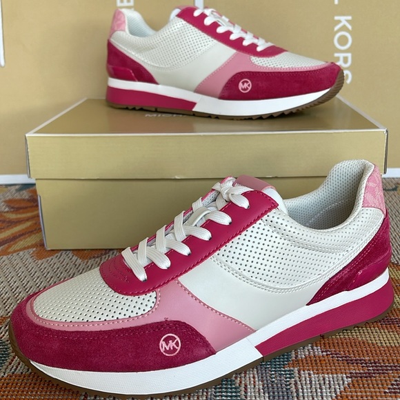 MICHEL KORS ANDI TRAINER
FAUX LEATHER/SUEDE
Electric Pink Multi 
Sneakers - Picture 15 of 16